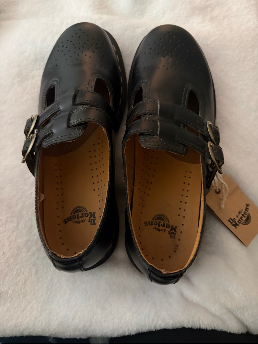 Dr. Martens Black Double-Buckle Mary Jane Platform Shoes